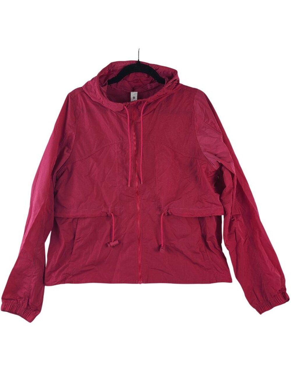 NEW Lululemon Women's Drawstring Water-Resistant Hooded Jacket Sz L Pink